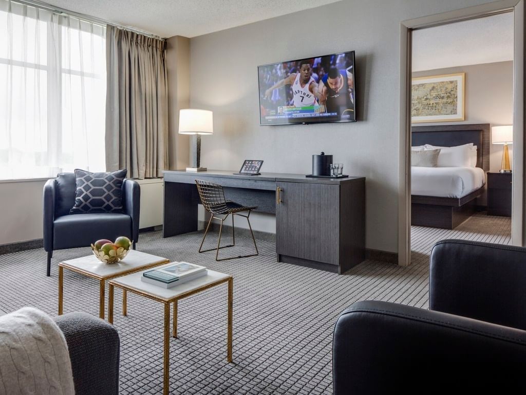 Living area in Executive Suite at Capitol Skyline Hotel