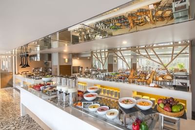 Buffet area in Salt Restaurant & Pool Bar at Eastin Ashta Resort Canggu