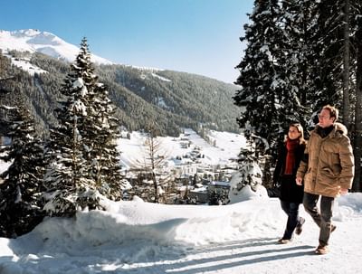 Davos Klosters Ski Resort Village in Switzerland