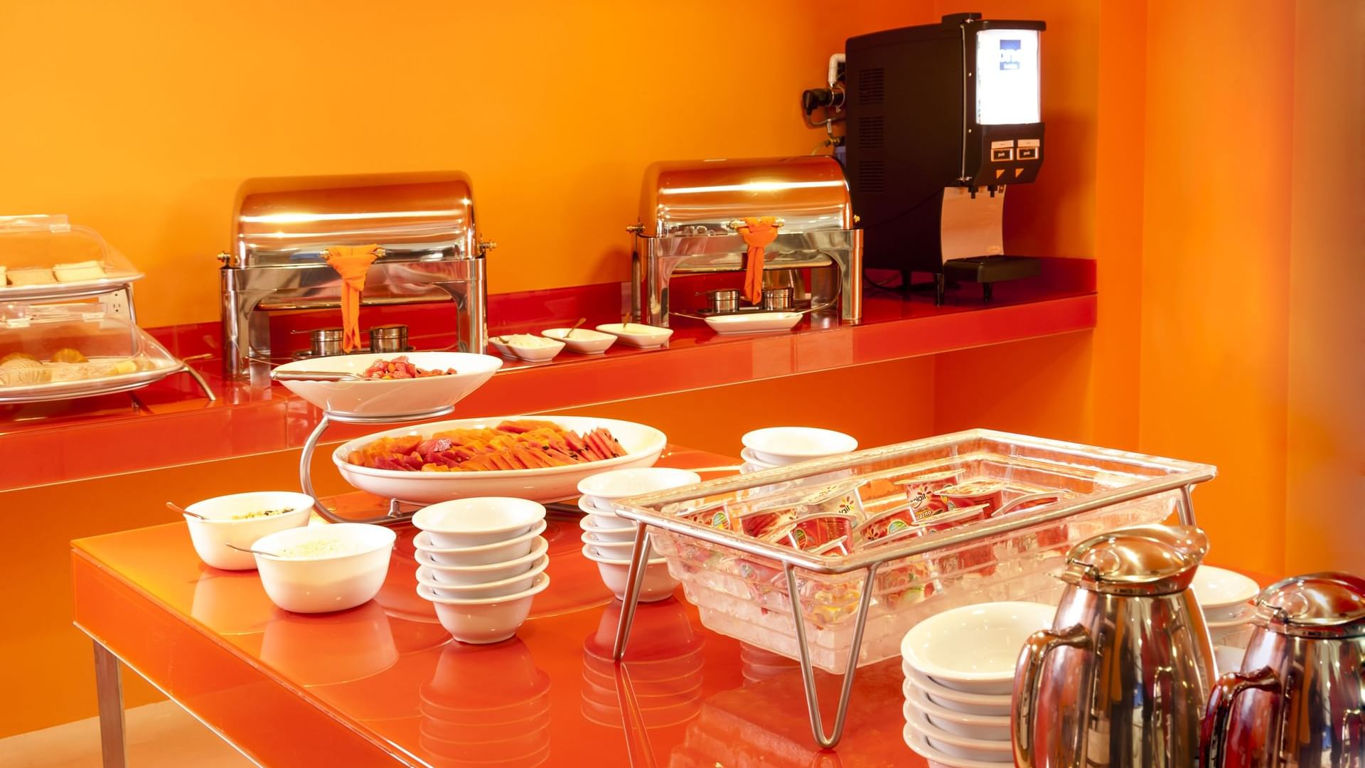 Close-up of the Buffet in Breakfast Bar at One Xalapa Las Ánima