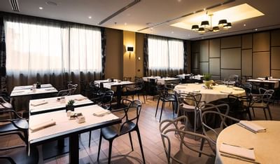 Dining Table setup in Up Restaurant at Uptown Palace