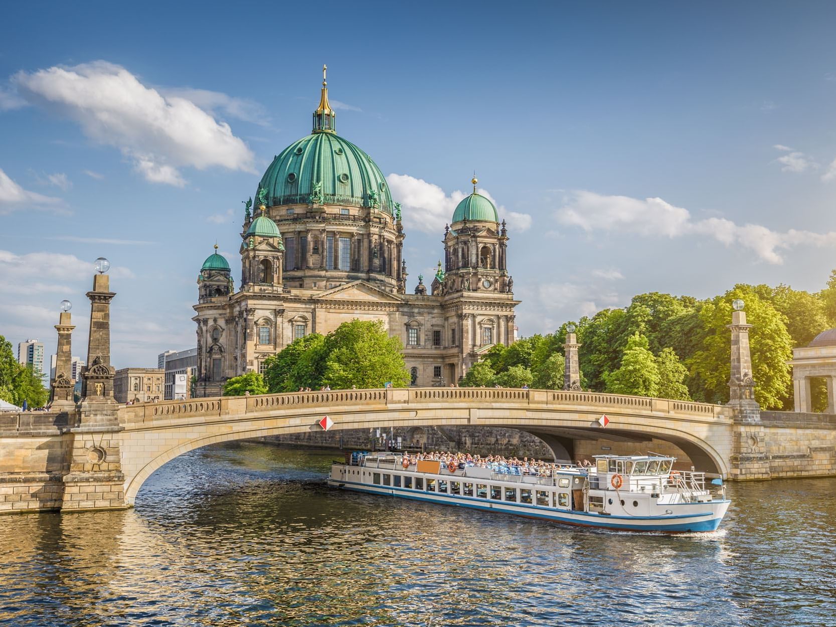 Landscape view of the Berlin Cathedral near Precise Tale Berlin