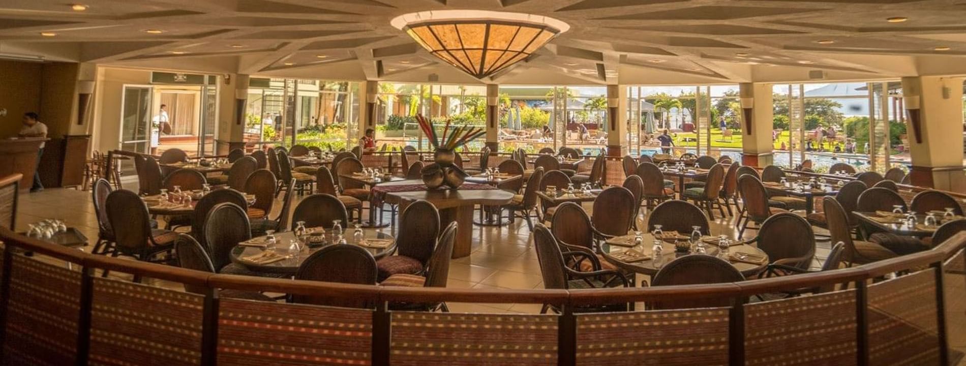 Interior of Cakchiquel Restaurant at Porta Hotel Del Lago