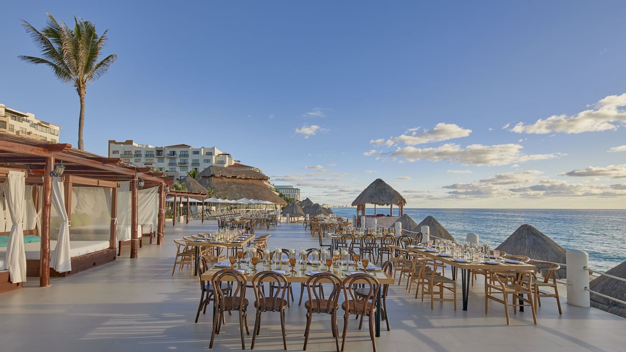 Chairs arranged by the beach, Fiesta Americana Hotels
