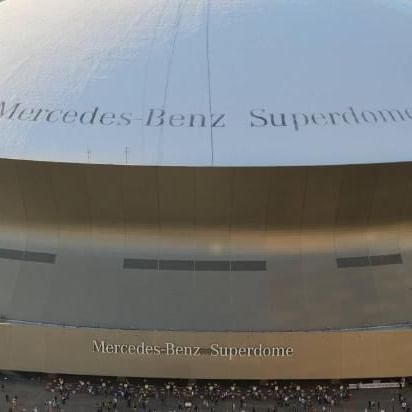 Aerial view of Mercedes-Benz Superdome near La Galerie Hotel