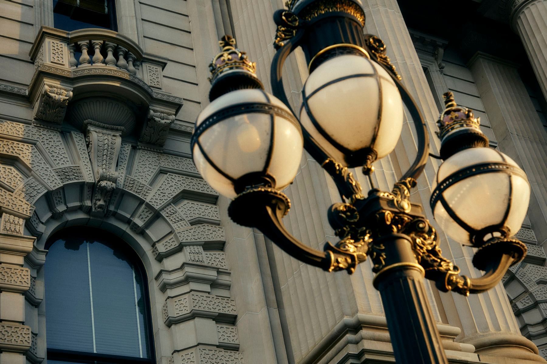A street light by the Parliament House near The Kinson