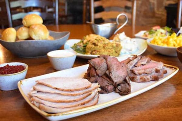 Variety of food served in Liberty Tree Tavern near Lake Buena Vista Resort Village & Spa