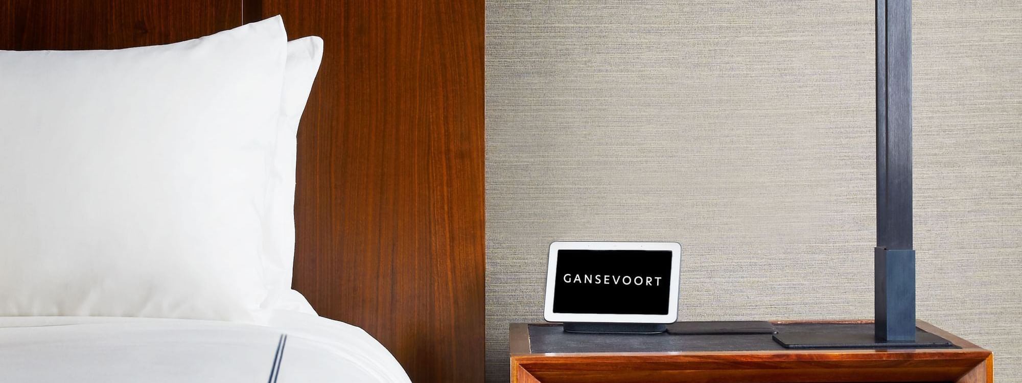 A Nightstand in Superior Room at Gansevoort Meatpacking NYC