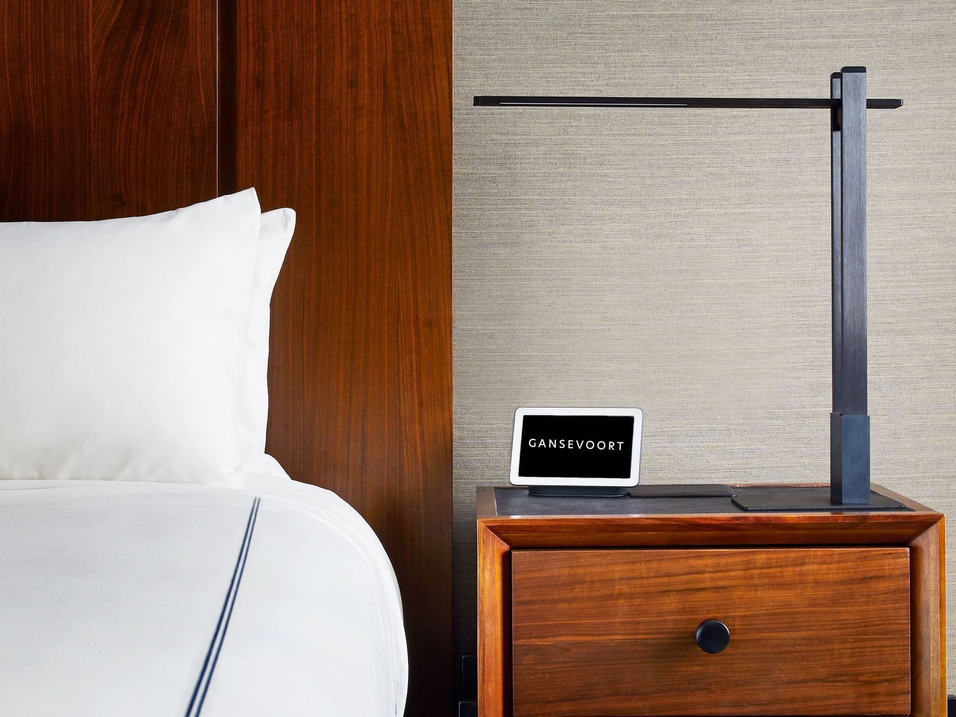 Nightstand in Accessible Superior Room at Gansevoort Hotel