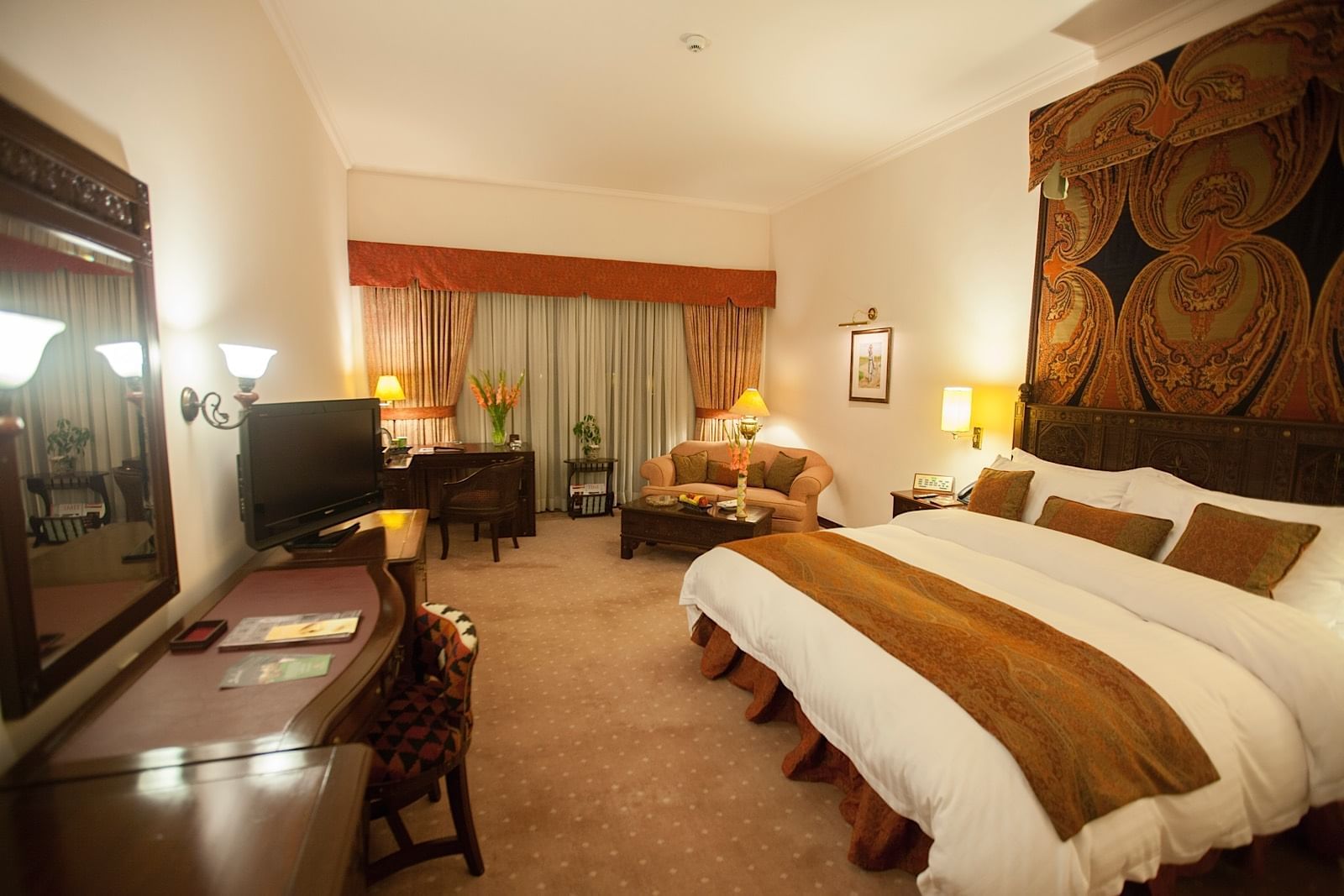 Bed & furniture in Executive Suite at Islamabad Serena Hotel