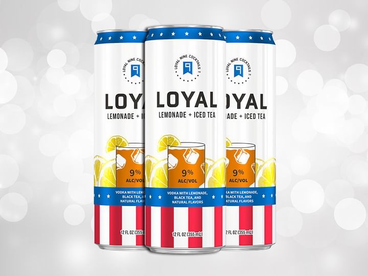Cans of Loyal 9 Lemonade Ice Tea Cocktail
