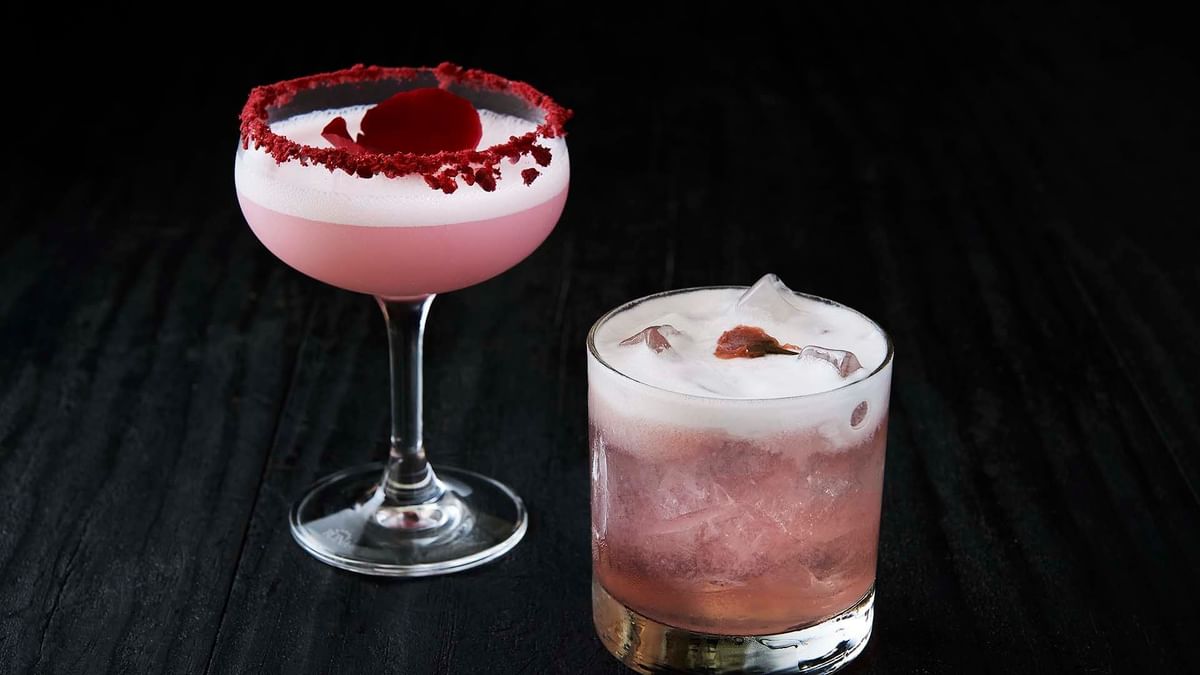 Two cocktails served in Koko Restaurant at Crown Hotel Melbourne