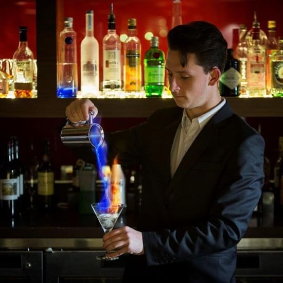 Bartender making a cocktail at Pullman Sydney Olympic Park