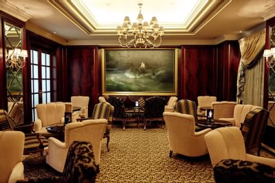 beautiful paint in lobby bar at Intercontinental Kyiv hotel