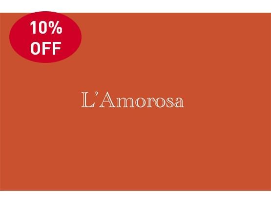 10 % off for purchase at the L'amorosa near Hotel Luma