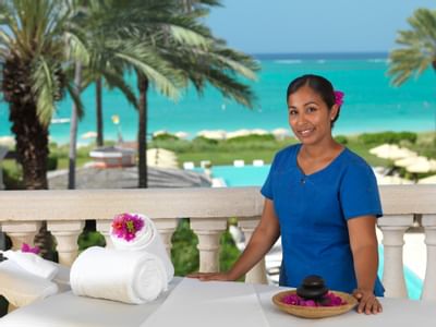 Spa attendant at The Spa in Somerset On Grace Bay