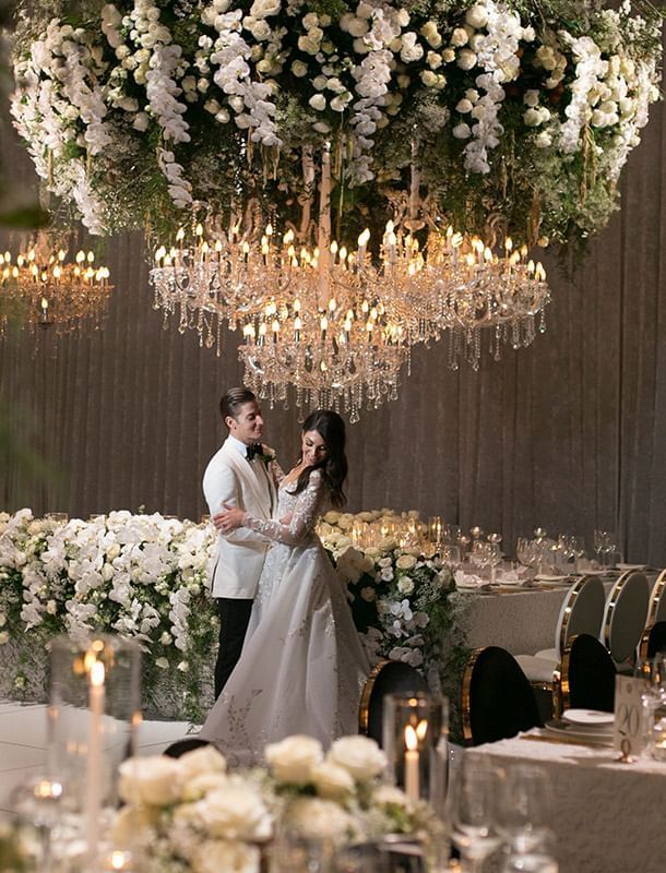 A wedded couple dancing in a Ballroom at Crown Hotel Perth