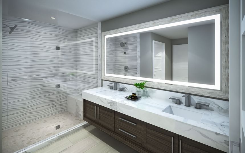 Bathroom vanity of one master Bedroom at Sunseeker Resort 