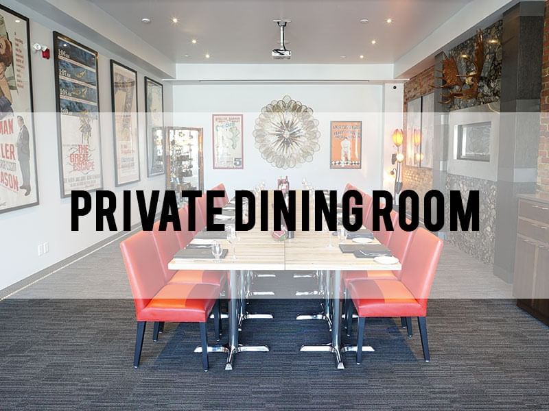 Interior of a Private Dining Room at Retro Suites Hotel