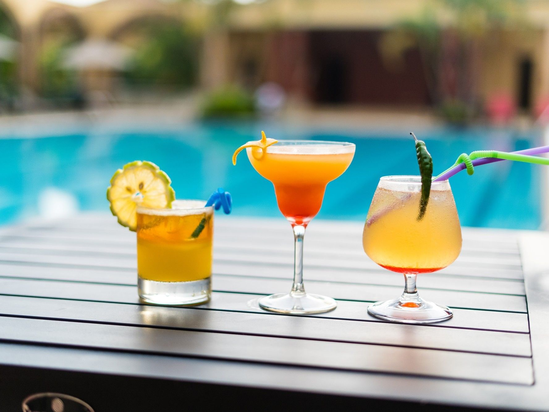 Cocktails at the Pool Bar