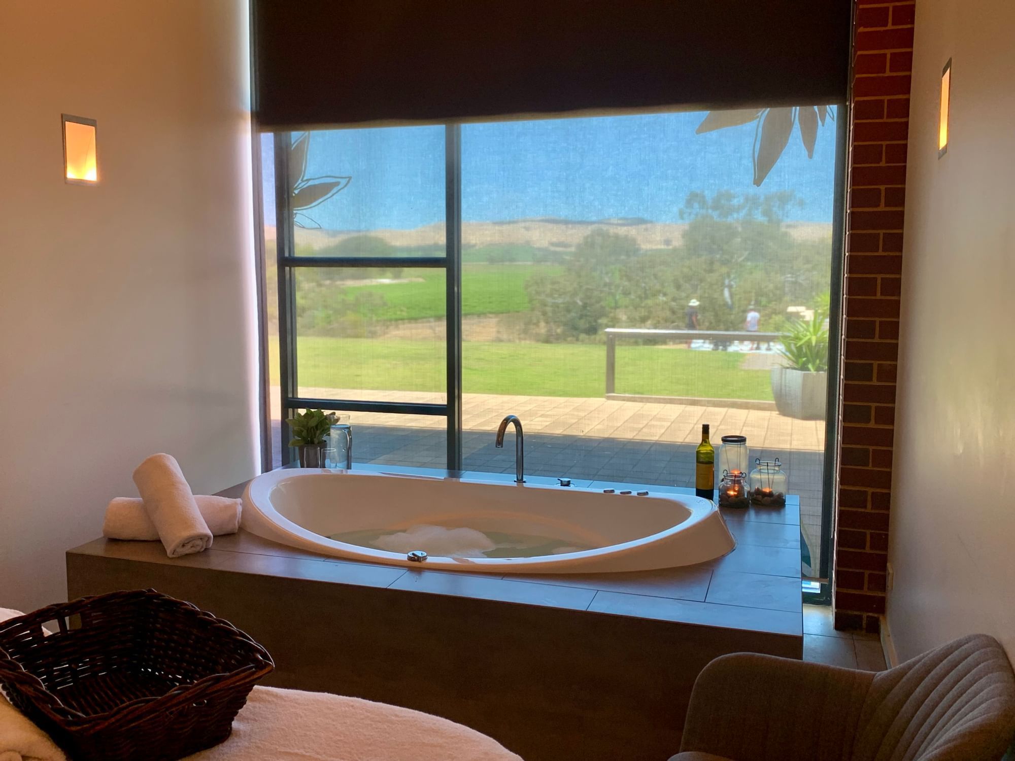 A bathtub in Spa Suite at Novotel Barossa Valley