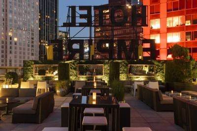 Empire Hotel New York City - Rooftop Bar at Night