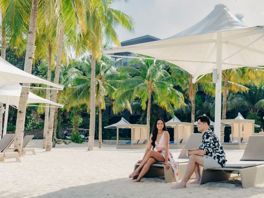 Friends by the beach