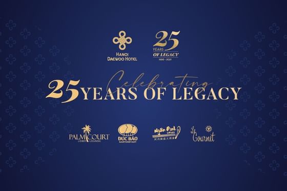 25 Years of Legacy poster at Hanoi Daewoo Hotel