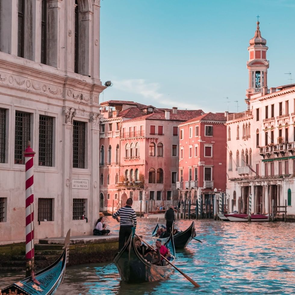 Buildings in the Venice near Falkensteiner Hotels