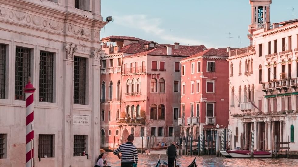 Buildings in the Venice near Falkensteiner Hotels