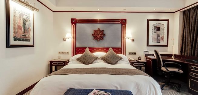 Interior of Deluxe Room with King bed at Kampala Serena Hotel