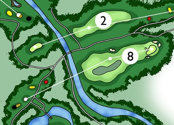 Sketch of 2nd & 8th holes of a golf course at Chatrium Resort