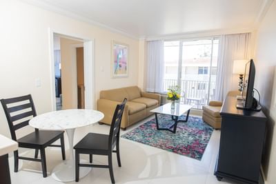 Interior of the lounge at a room in Holiday Inn Montego Bay
