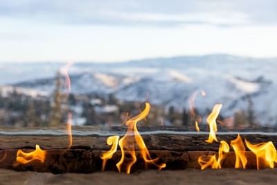 Stein Eriksen Residences Outdoor Terrace Fire Pit