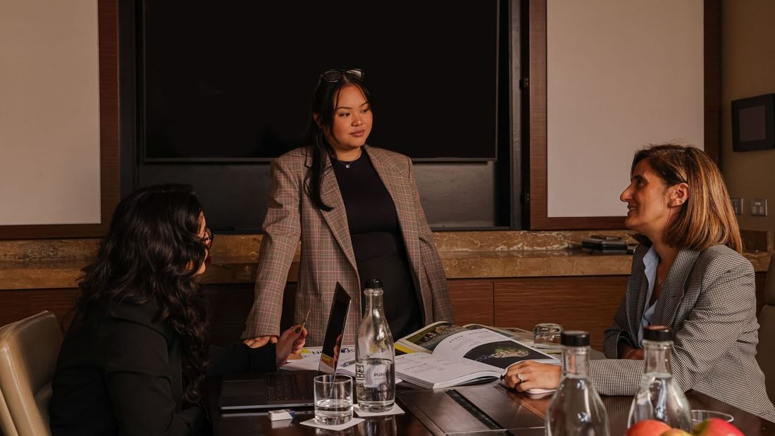 Ladies gathered for a Meeting in Niche Conference Room at Pullman Sydney Olympic Park