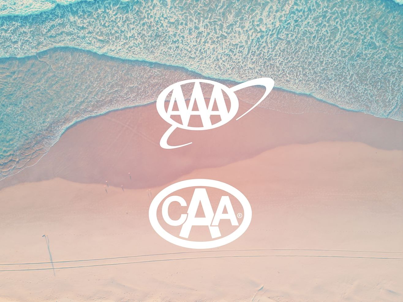 AAA-CAA Banner with sea background at South Beach Hotel