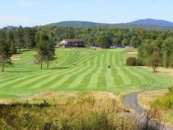 Wide shot of the Craig Wood Golf Course at High Peaks Resort