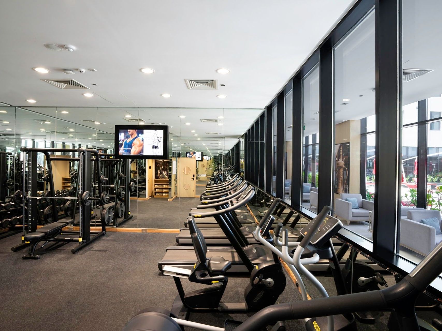 Gym at Maani Muscat Hotel & Suites