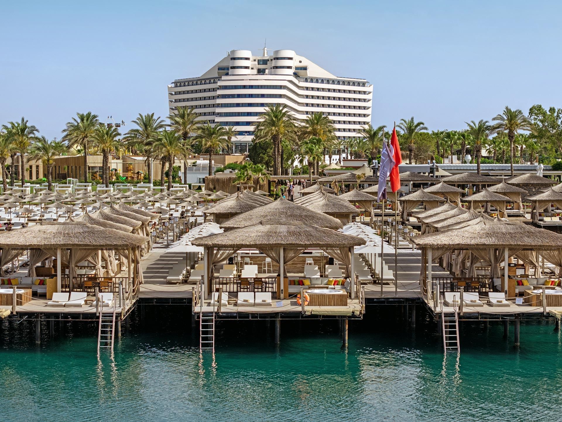 Exterior view of Pier Huts by the Lara Beach near Titanic Deluxe Lara