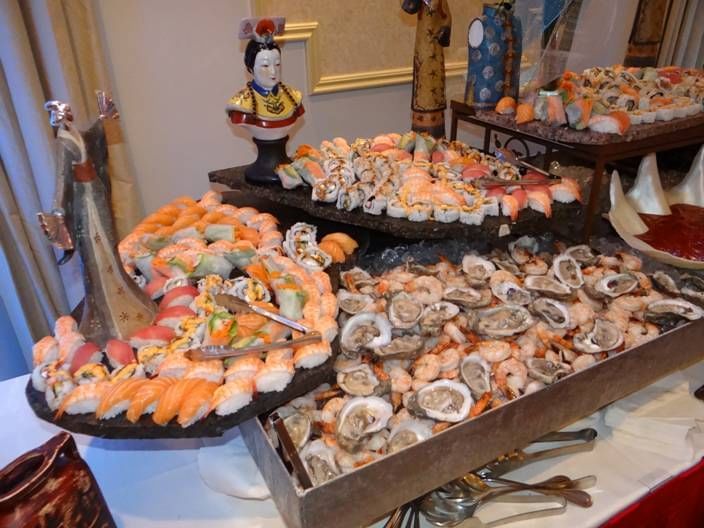 Closeup on a Seafood buffet at MCM Elegante Hotel Lubbock