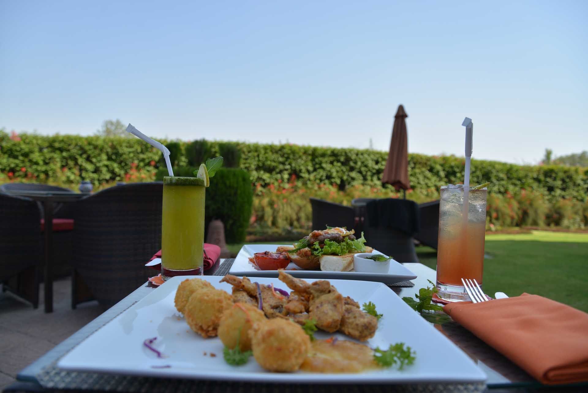 Close up on a dish served outdoor at Islamabad Serena Hotel
