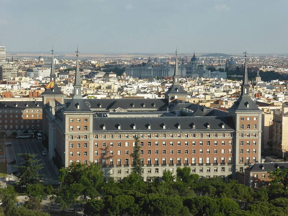 Vistas desde el Faro de Moncloa en Madrid