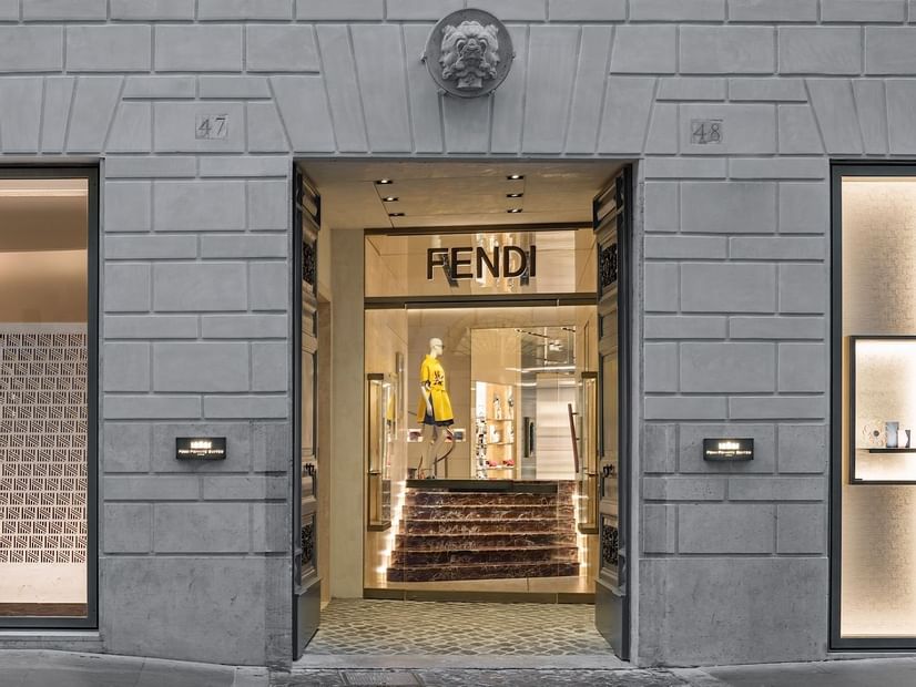 Exterior view of the main Entrance at Fendi Private Suites
