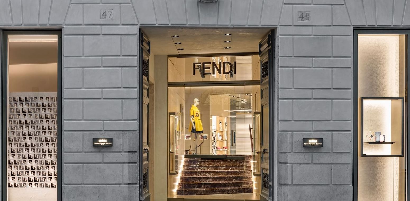 Exterior view of the main Entrance at Fendi Private Suites