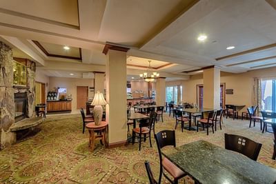Breakfast Dining area at Triple Play Resort Hotel