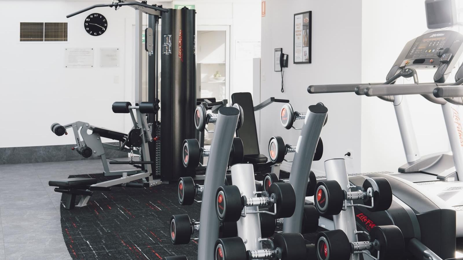 Exercise machines in The Gym at The Como Hotel Melbourne