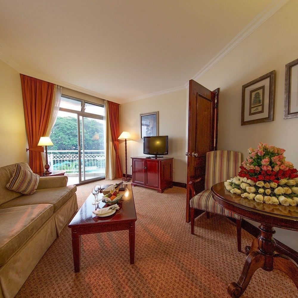Living room at the Executive Suite at Lake Kivu Serena Hotel