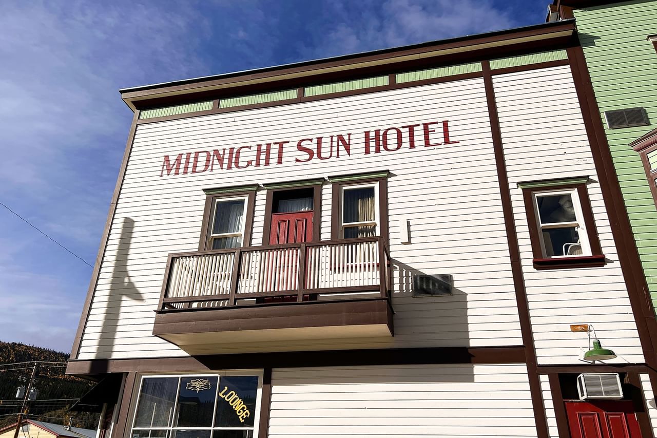 Low angle exterior view of Midnight Sun, a Coast Hotel
