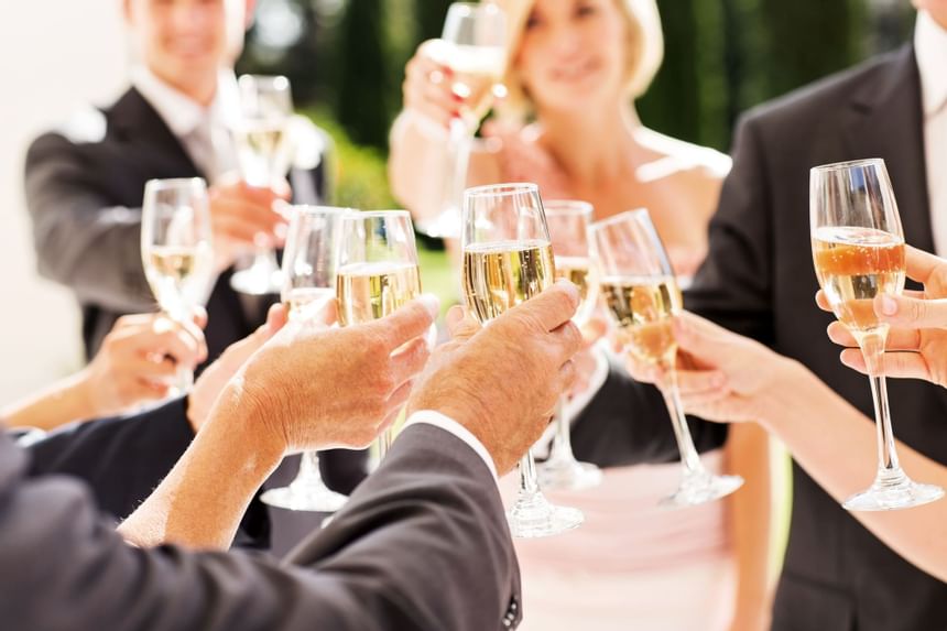 A wedding toast at Holiday Inn Montego Bay