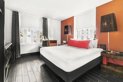 Cozy king bed with nightstands in Superior King at Fairwind Hotel Miami